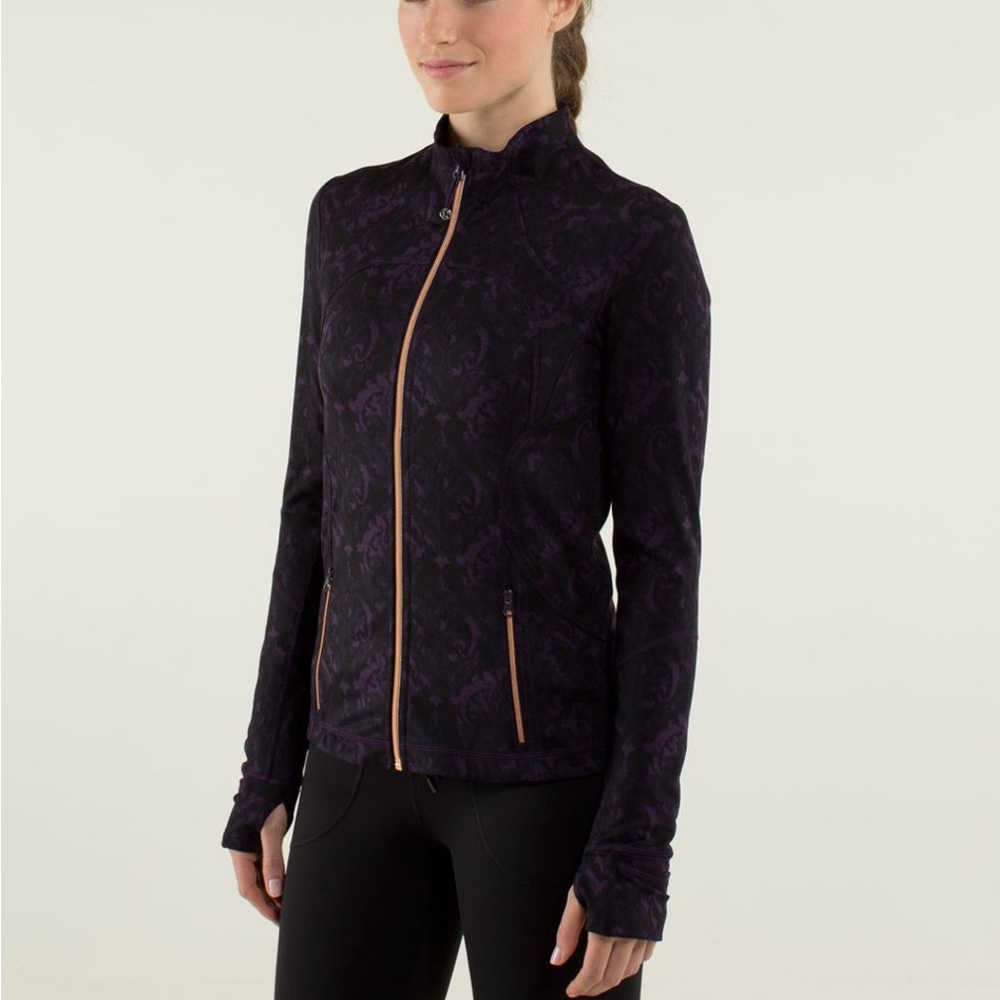 Lululemon Forme Jacket II Purple Black Deep Zinfandel Baroque Rose Gold 10 12